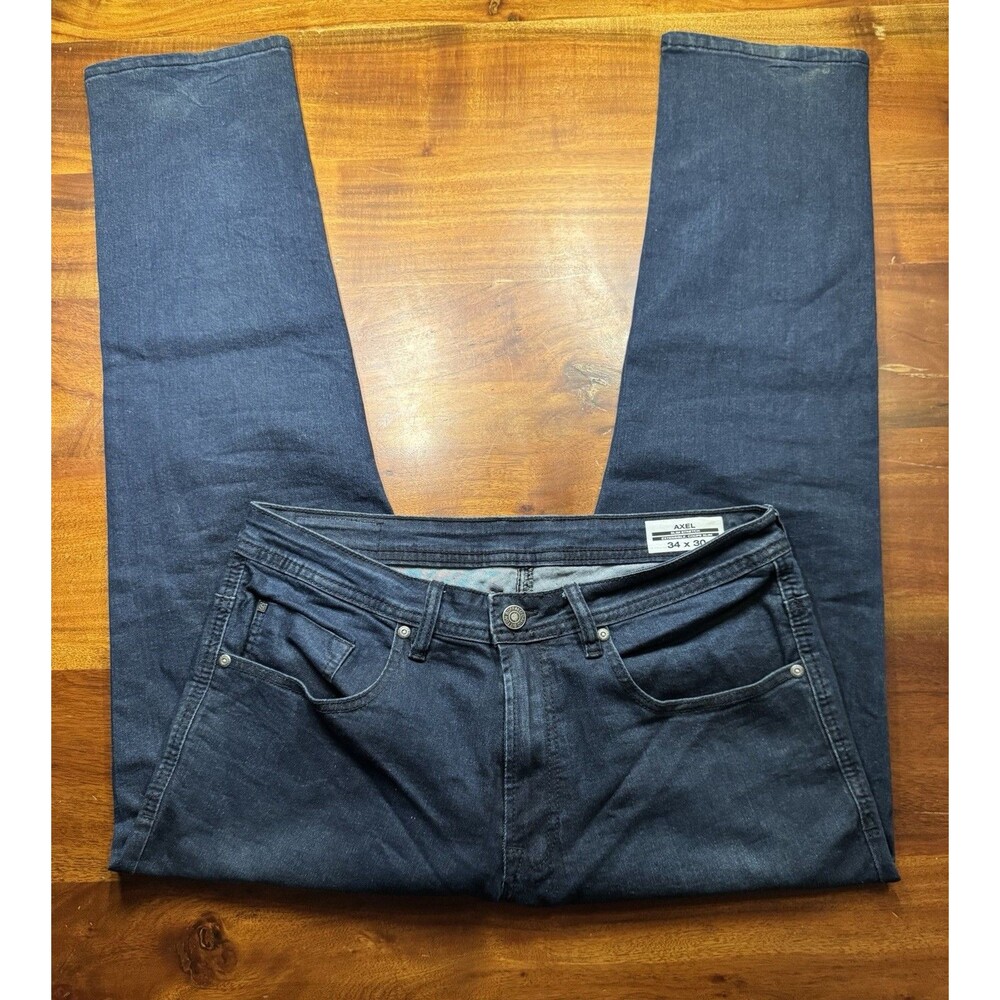 Buffalo David Bitton Axel Slim Stretch Jeans Men’s 34x30 Dark Wash Blue Denim